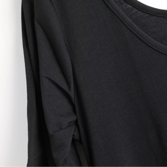 NWOT Shein black midi dress XL minimalist comfy cozy loose resortwear coastal - Picture 5 of 8